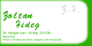 zoltan hideg business card