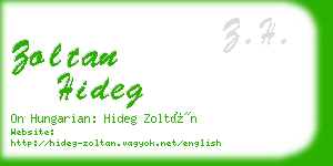 zoltan hideg business card